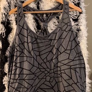 Old Navy Active Racerback Tank Gray & Black 1X